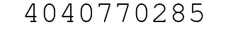 Number 4040770285.