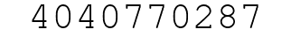 Number 4040770287.