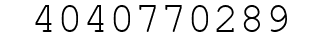 Number 4040770289.