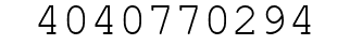 Number 4040770294.