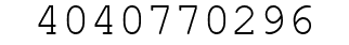 Number 4040770296.