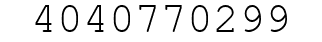 Number 4040770299.