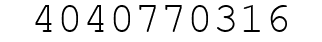 Number 4040770316.
