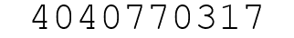 Number 4040770317.