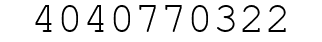 Number 4040770322.