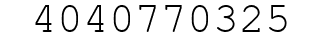 Number 4040770325.
