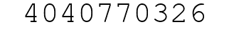Number 4040770326.
