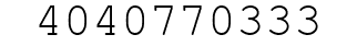 Number 4040770333.
