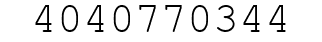 Number 4040770344.