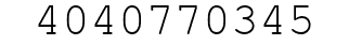 Number 4040770345.