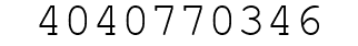 Number 4040770346.
