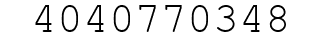 Number 4040770348.