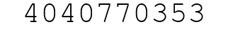 Number 4040770353.