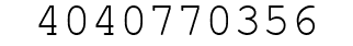 Number 4040770356.