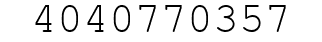 Number 4040770357.