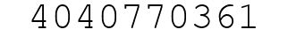 Number 4040770361.