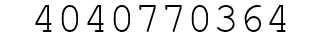 Number 4040770364.