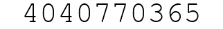Number 4040770365.