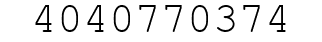 Number 4040770374.