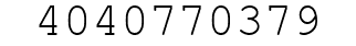 Number 4040770379.