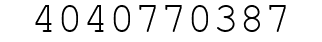 Number 4040770387.