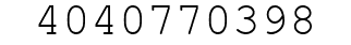Number 4040770398.