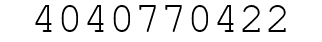 Number 4040770422.