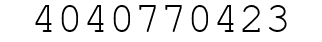 Number 4040770423.
