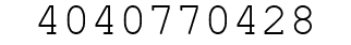 Number 4040770428.