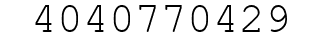 Number 4040770429.