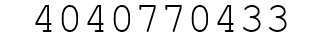 Number 4040770433.