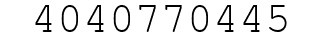 Number 4040770445.
