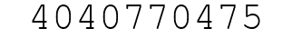 Number 4040770475.