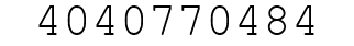 Number 4040770484.