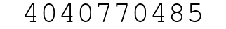 Number 4040770485.