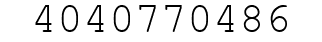 Number 4040770486.