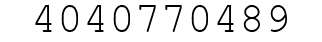 Number 4040770489.