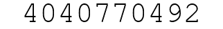 Number 4040770492.