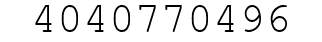 Number 4040770496.