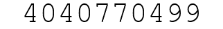Number 4040770499.