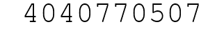 Number 4040770507.