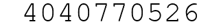 Number 4040770526.