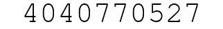 Number 4040770527.