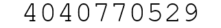 Number 4040770529.