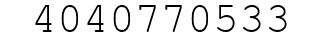 Number 4040770533.