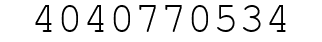 Number 4040770534.