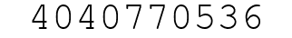 Number 4040770536.