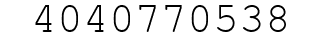 Number 4040770538.