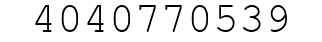 Number 4040770539.