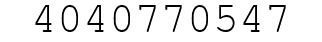 Number 4040770547.